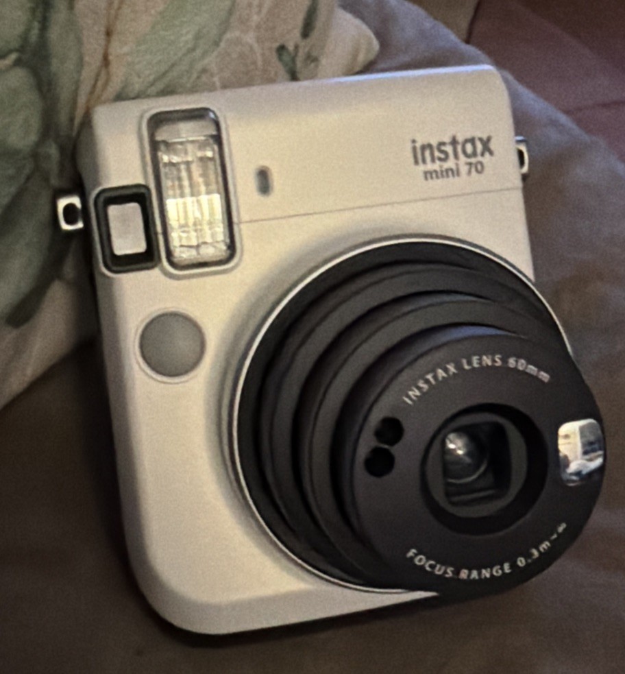 Fujifilm Instax Mini 70 Instant Camera Moon White | New Batteries