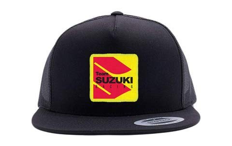 Factory Effex 22-86402 Suzuki Racing Snapback Hat Black/Grey Mesh Os