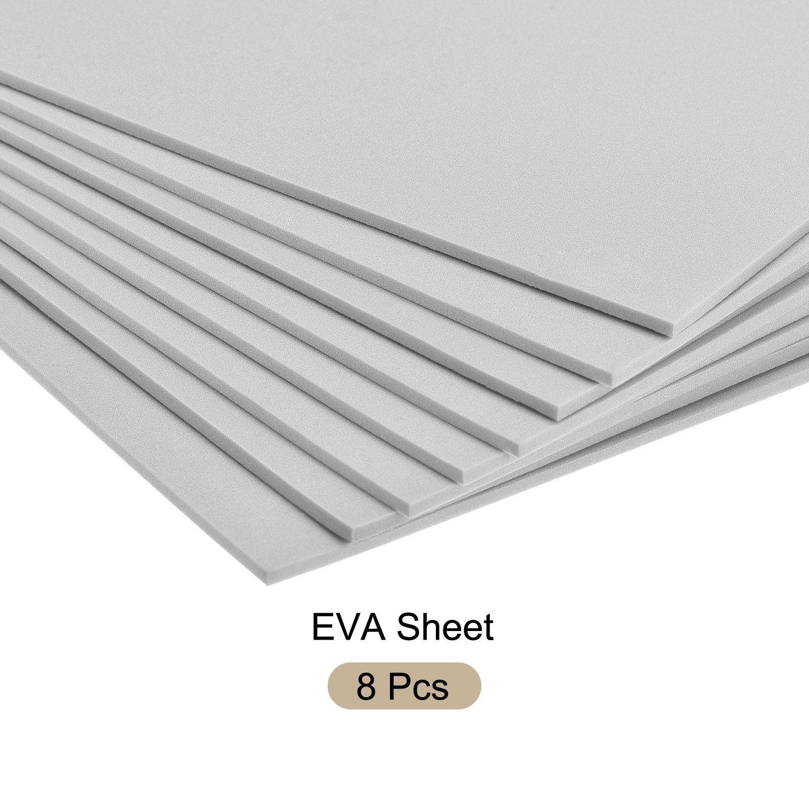 EVA Foam Sheets, [for Cards] - 10x10 Inch 3mm Thickness / Grey / 8 Pcs