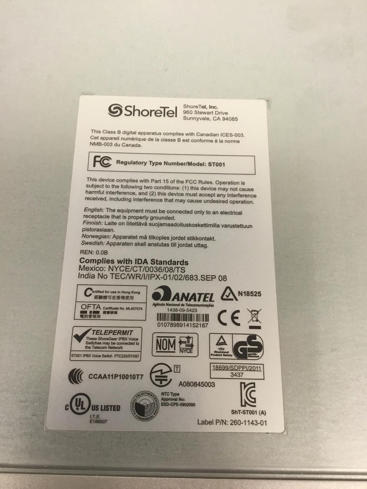 Lor of 3 Shoretel Shoregear 90 ST001 PN 600-1042-20 Voice Switch 2 Lan Maint