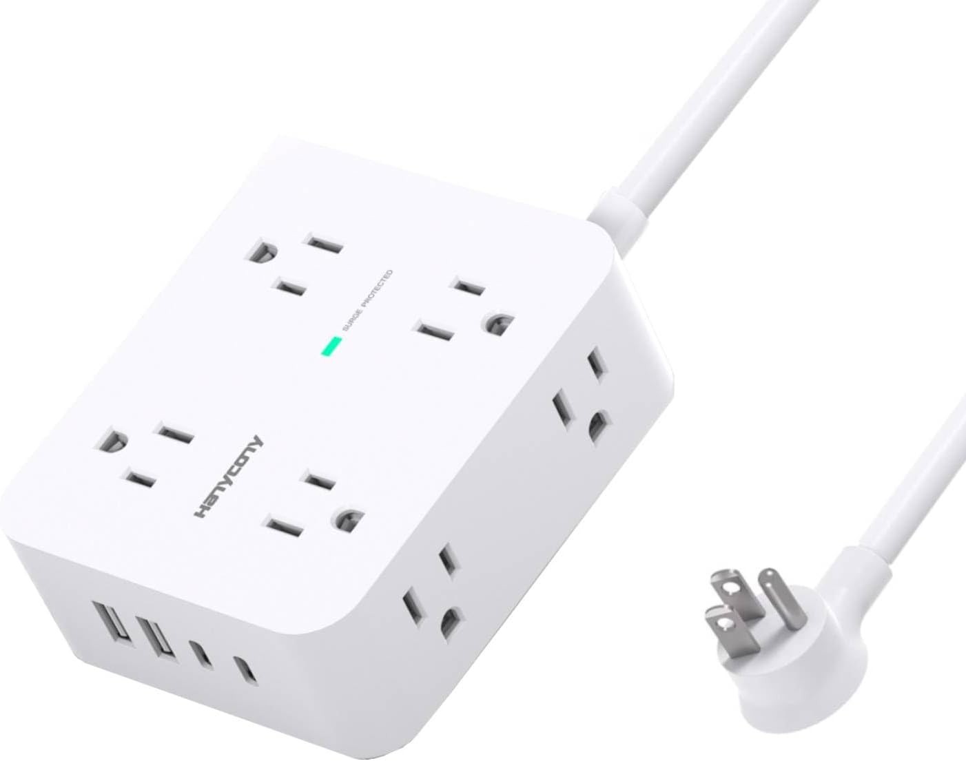 Power Strips with Surge Protection - 8 Widely Outlets with 4 USB Ports (2 USB C