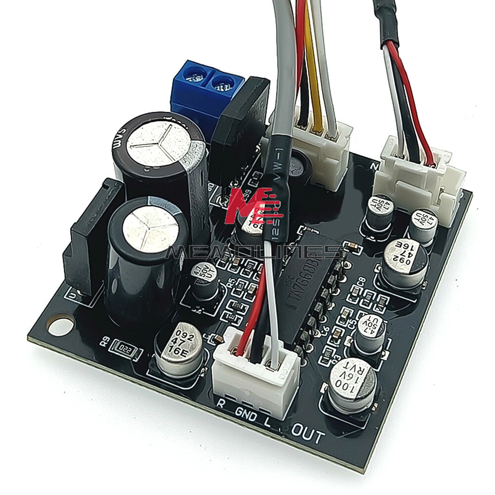 TA7668 Tape Drive Deck Magnetic Head Preamp Preamplifier Board / Shielded Wire