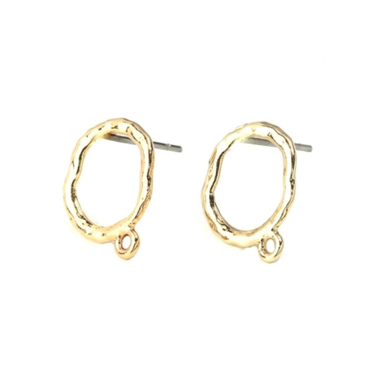 10 pcs Modified Open Round with Loop Earstuds Earrings Stud Post Bead Findings
