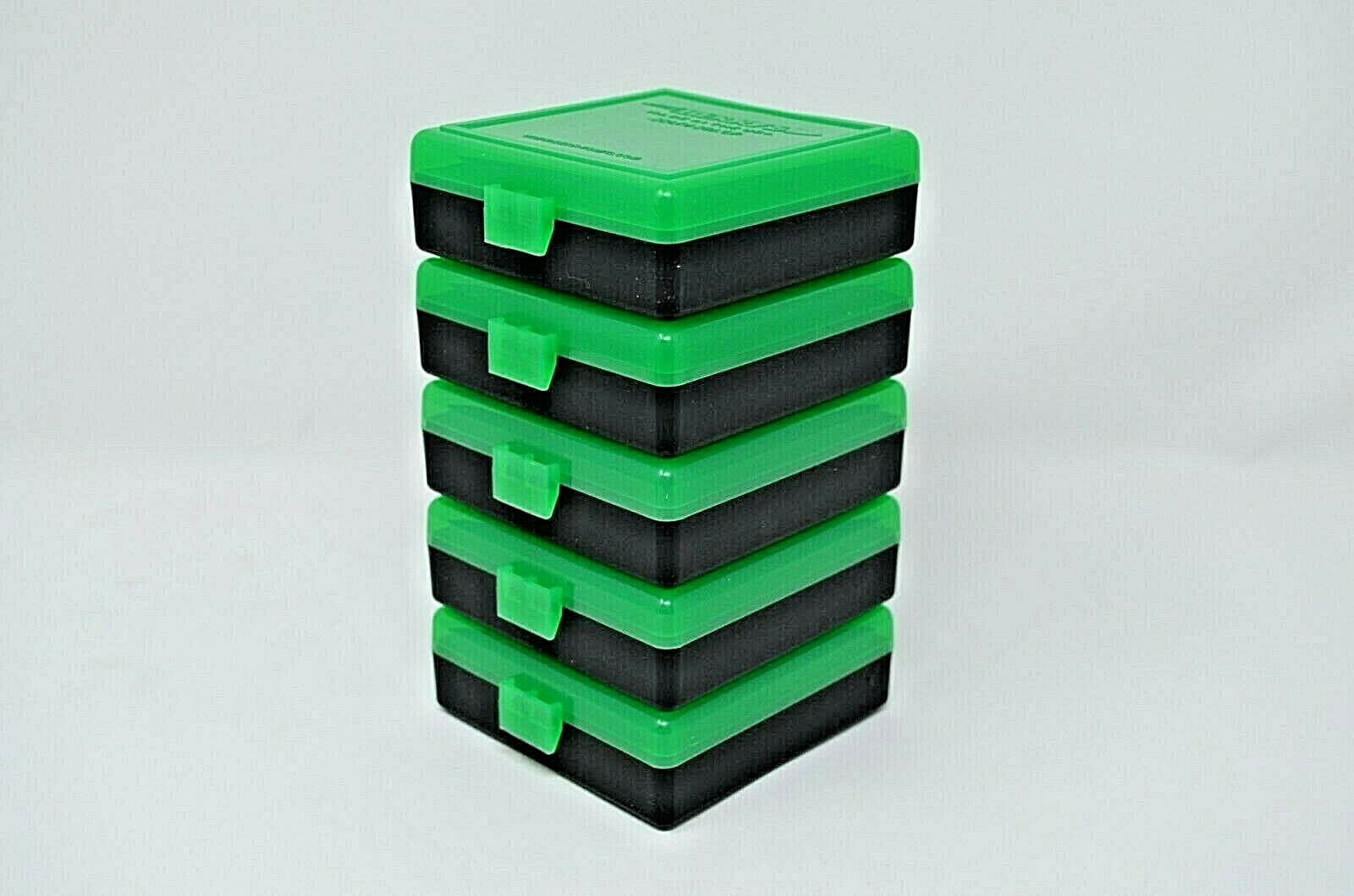 BERRY'S PLASTIC AMMO BOXES (5) ZOMBIE-BLACK 100 Round 40 S&W / 45 ACP