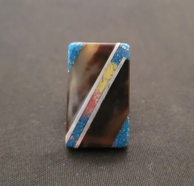 Vintage Faux Turtle Shell Druzy Quartz Ring