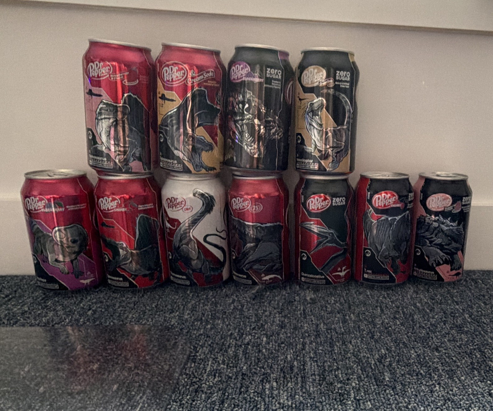*FULL COLLECTION* Dr Pepper Jurassic World Rebirth Limited Edition Emptied Cans