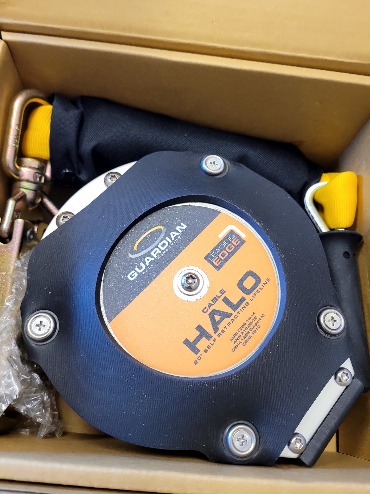 Guardian Fall Protection Heavy Duty Self Retracting Lifeline Shock Pack 30 ft