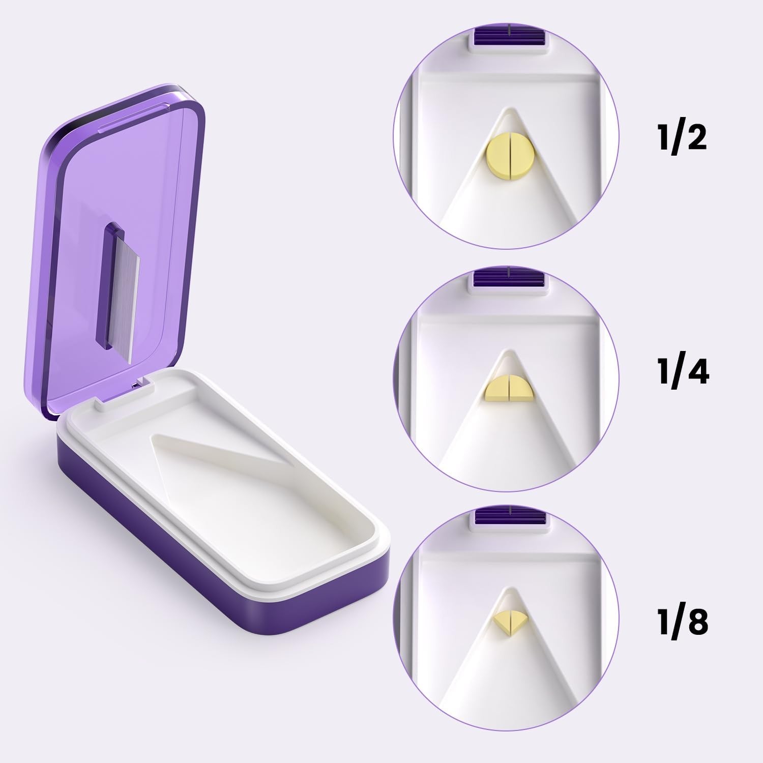 Large or Small Pills,Pill Splitters Cutting Multiple Pills/Supplement/Medication