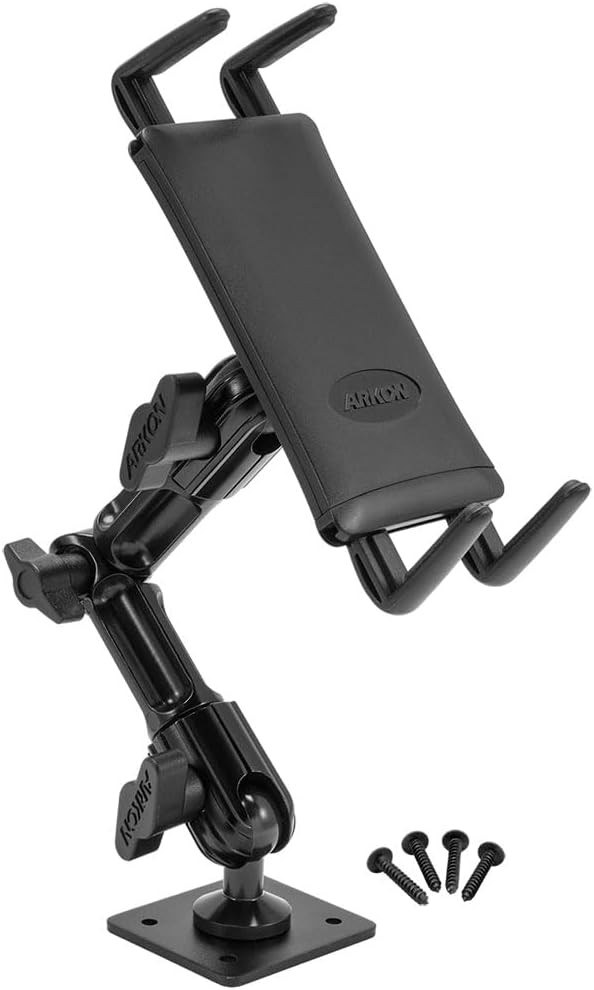 ARKON Heavy Duty Midsize Tablet Drill Base Mount for Galaxy Tab 4 3 7.0 Black