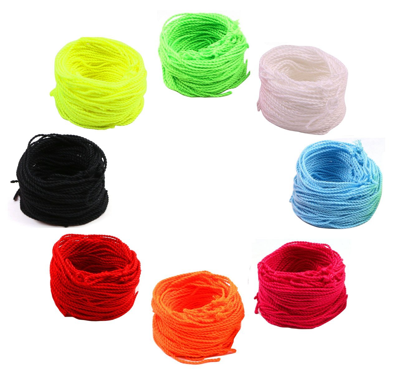 80 Yoyo String (10 Each - Florescent Lime Green, Yellow, Orange,Blue ,Rose ,Red