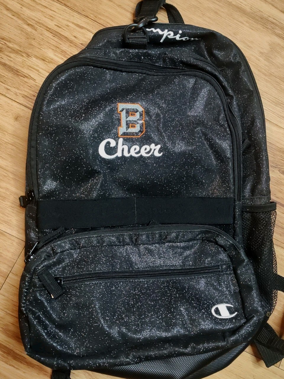 Champion Girls Black Glitter Backpack