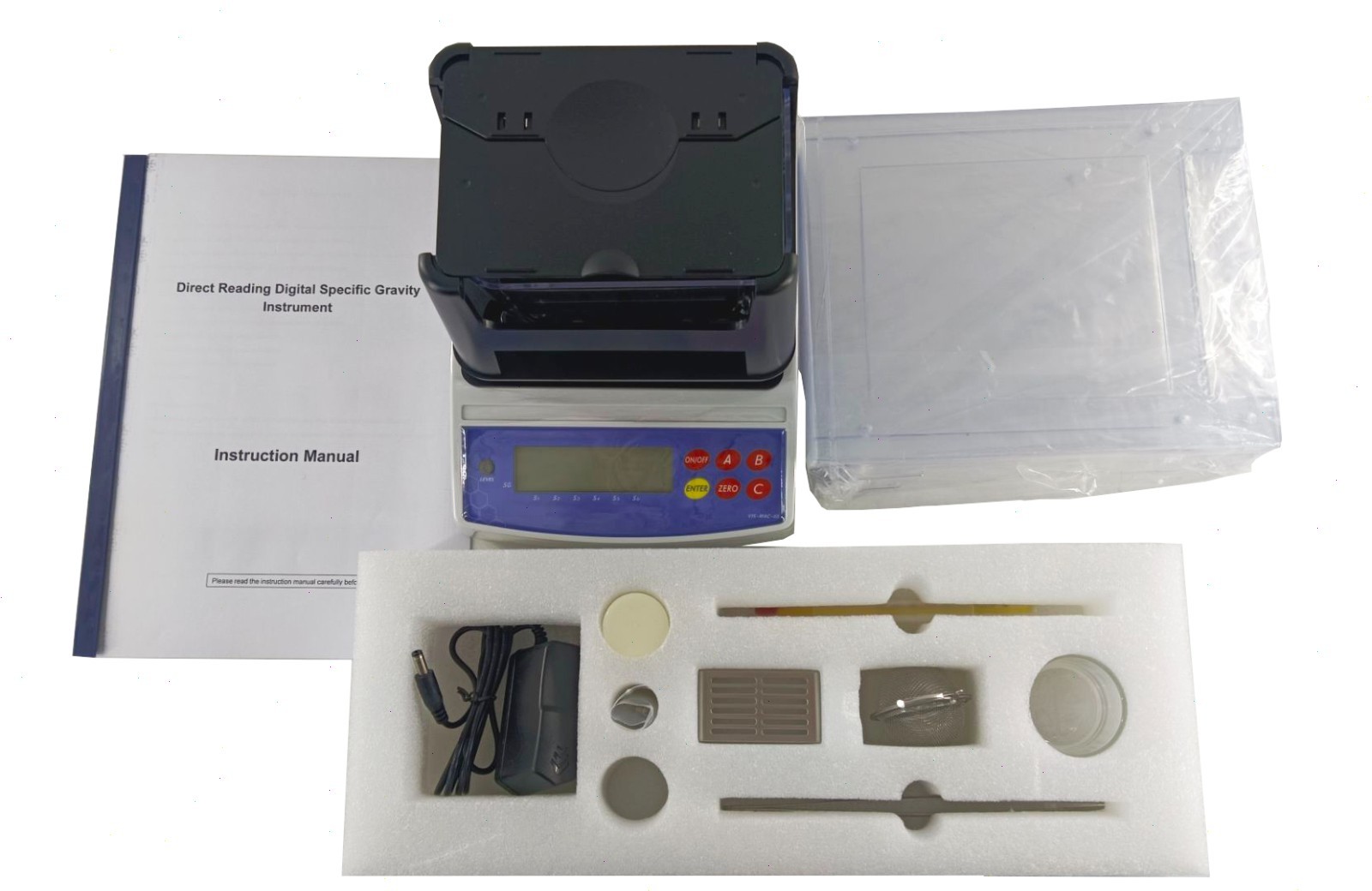 Digital Solid Density Meter with Range 0.001-200g Resolution 0.0001 g/cm³