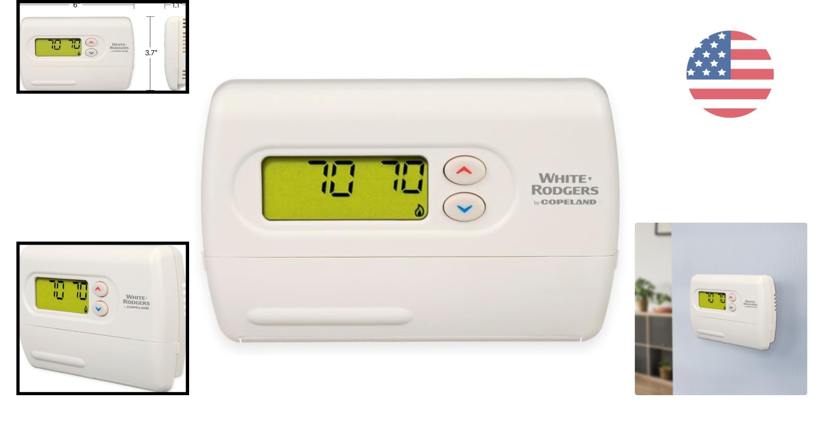 User-Friendly Emerson Thermostat - Non-Programmable for Single-Stage Systems