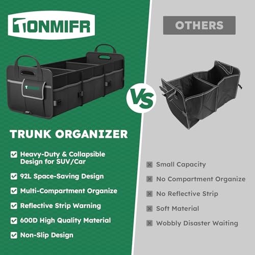 Heavy-Duty Trunk Organizer & Multi-Compartment Storage Box 92l (Organizer Only)