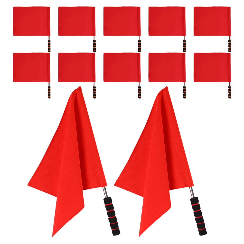 12 Pcs Line Flags for Volleyball Football Judge Competition Game