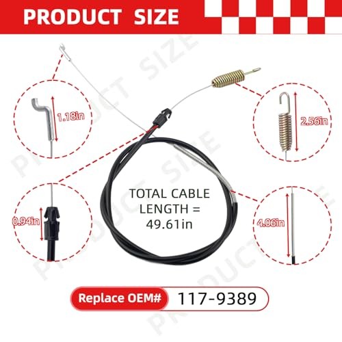 127-0733 Traction Cable Compatible with Toro 21" Flex-Force Recycler/Mulching