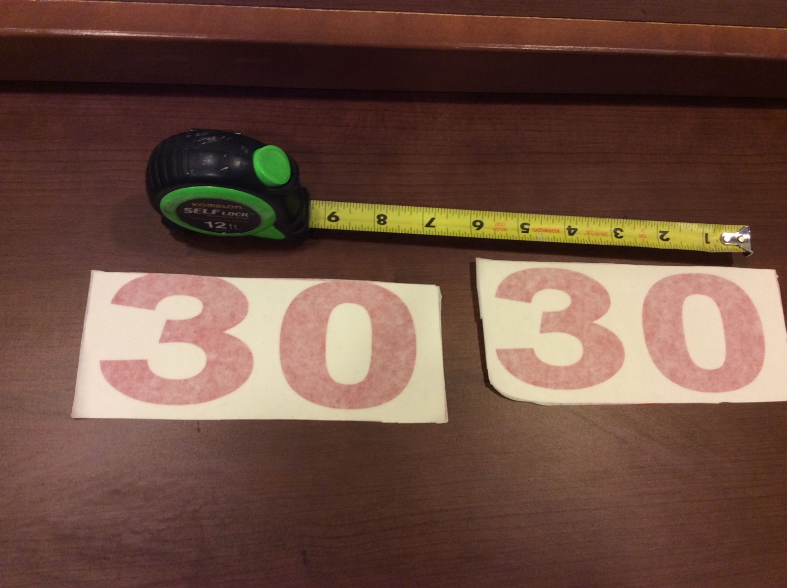 Decal showing number 30  numeric 30 decal , Hyster forklift 30