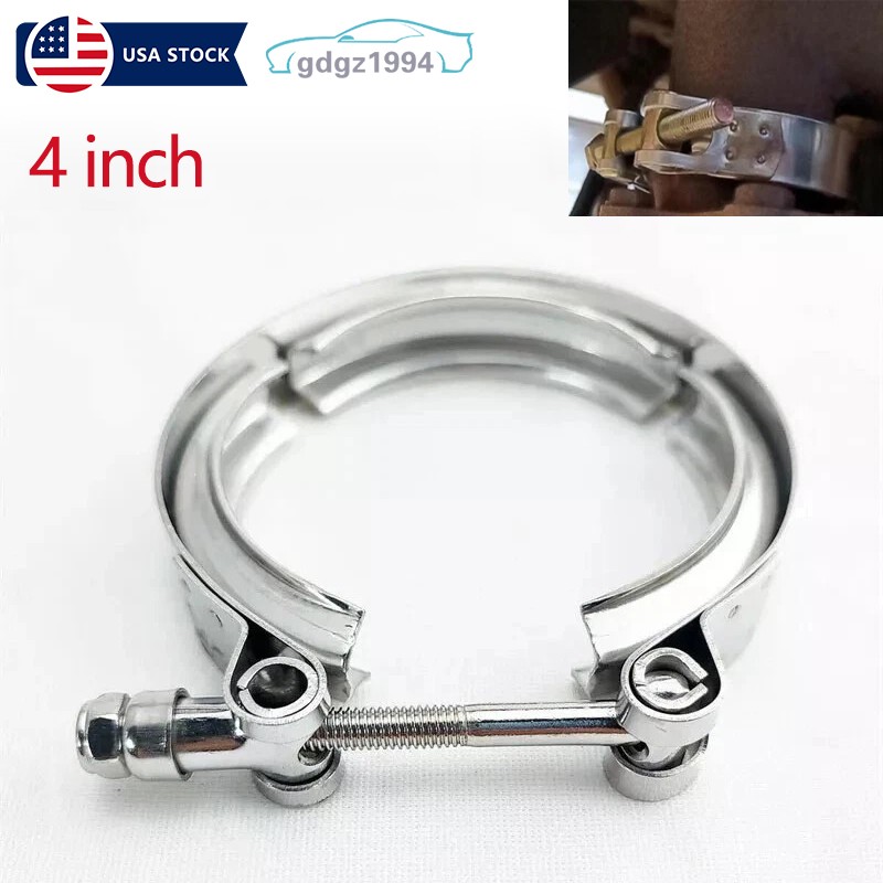 4'' in Turbo Exhaust Down Pipe Stainless V-Band Clamp V band Vband Clamp