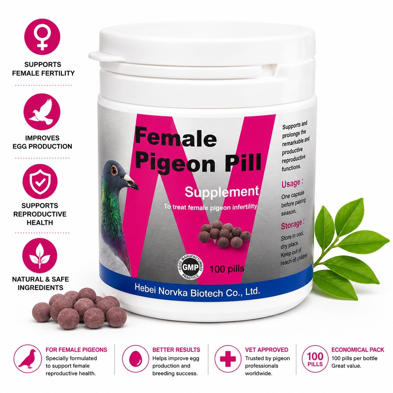 Pigeon Hens Infertility Pills Supplement
