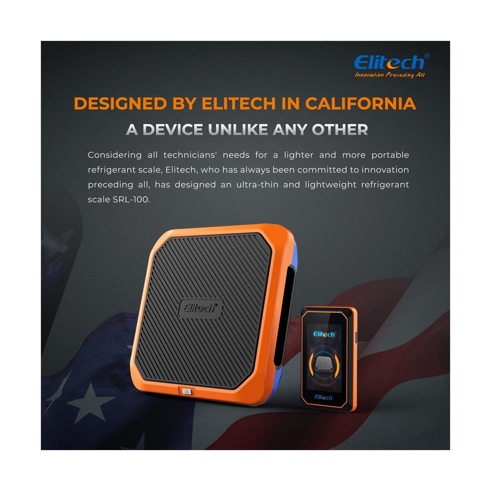 Elitech Smart Refrigerant Scale Ultra-Thin & Lightweight Wireless A/C Chargin...