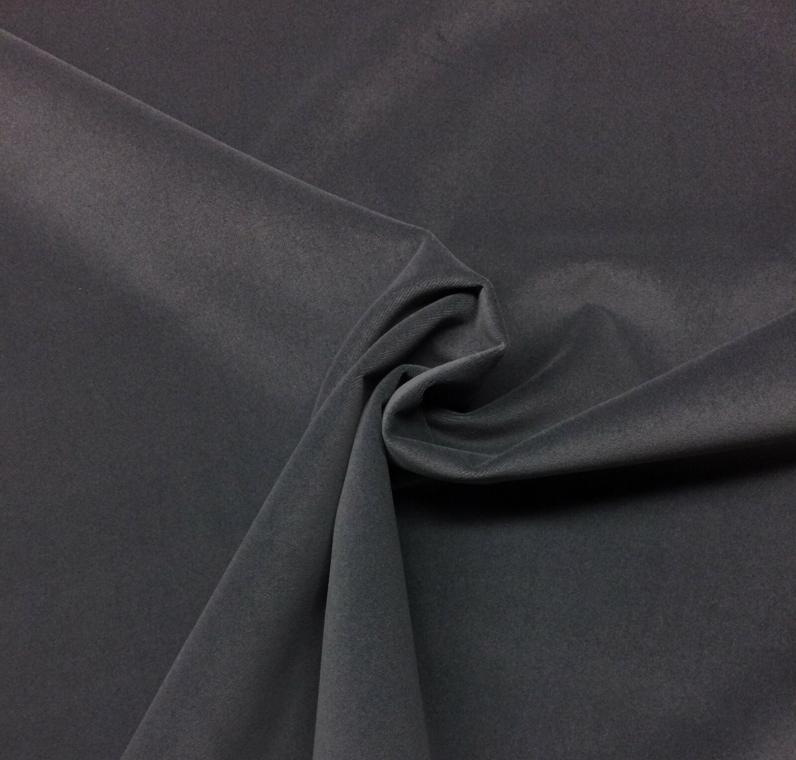 BALLARD DESIGNS PERFORMANCE VELVET GRAPHITE GRAY FURNITURE FABRIC BY YARD 55"W