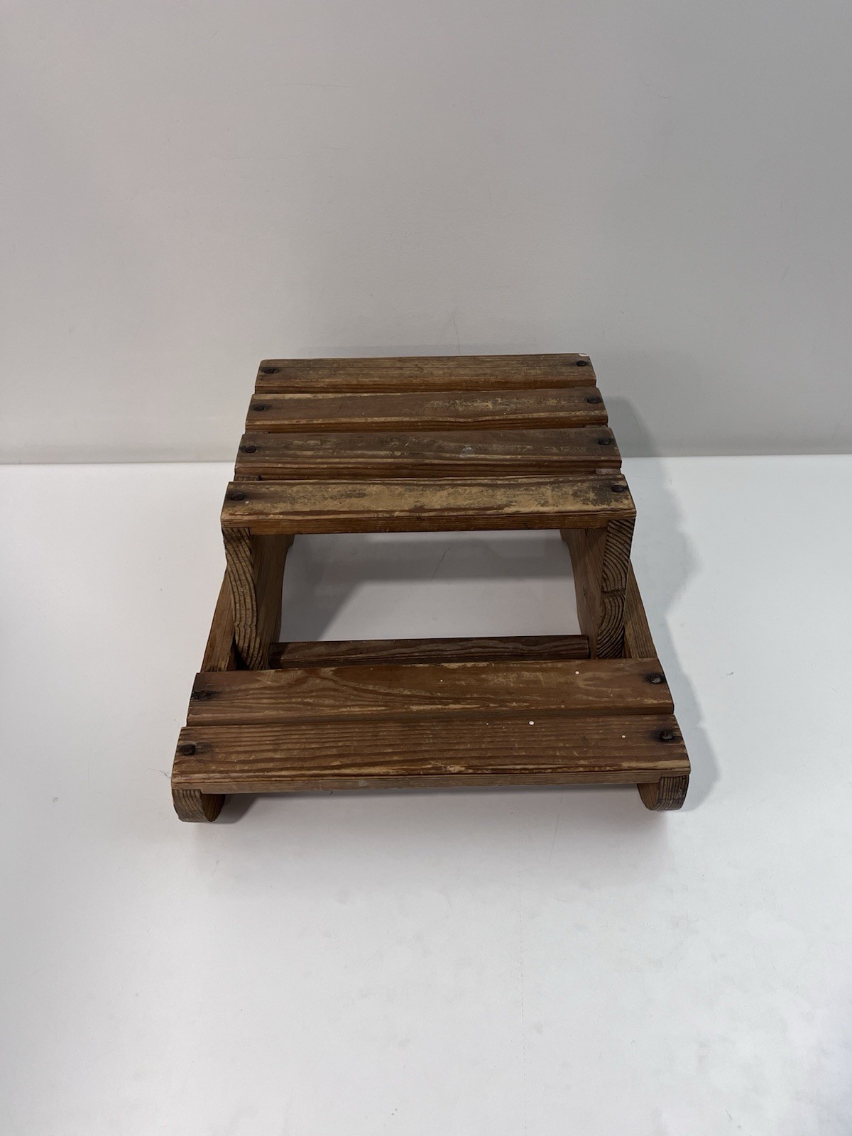 VINTAGE Children Chair Step Stool Seat Foldable Folding Wooden