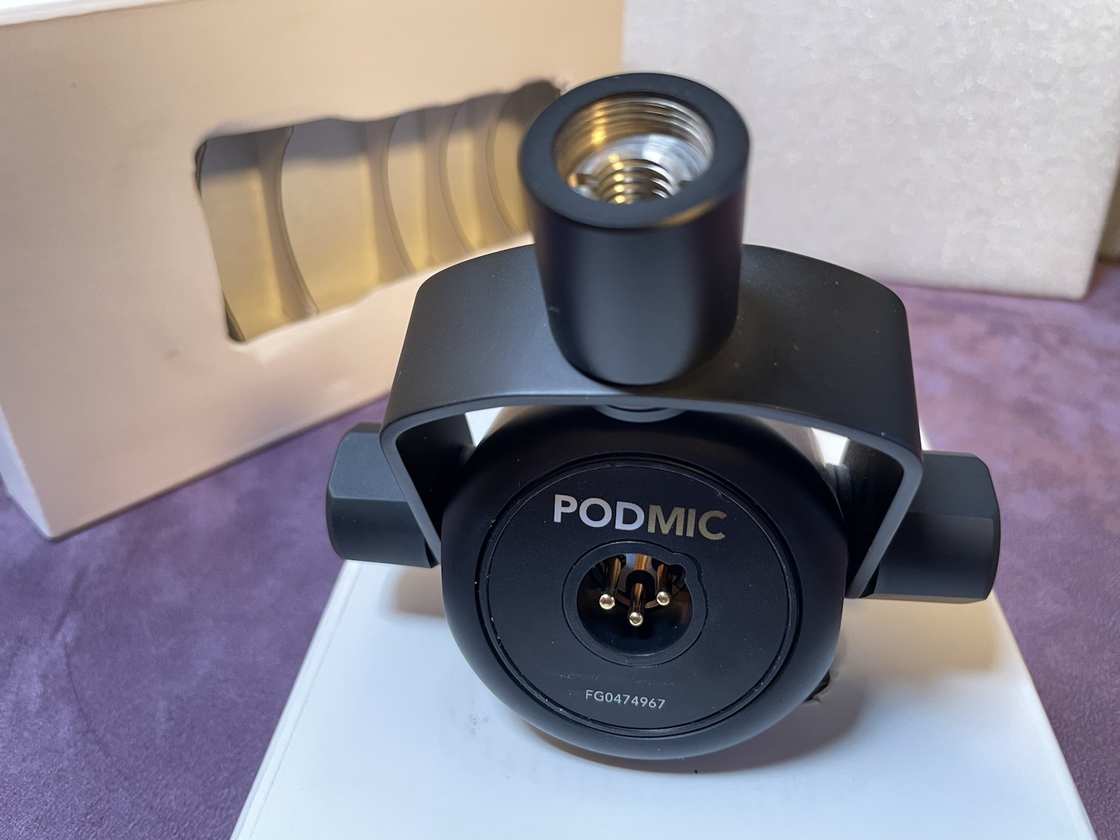 FocusRite Voaster One USB-C Audio Interface + Rode PodMic and XLR Cable