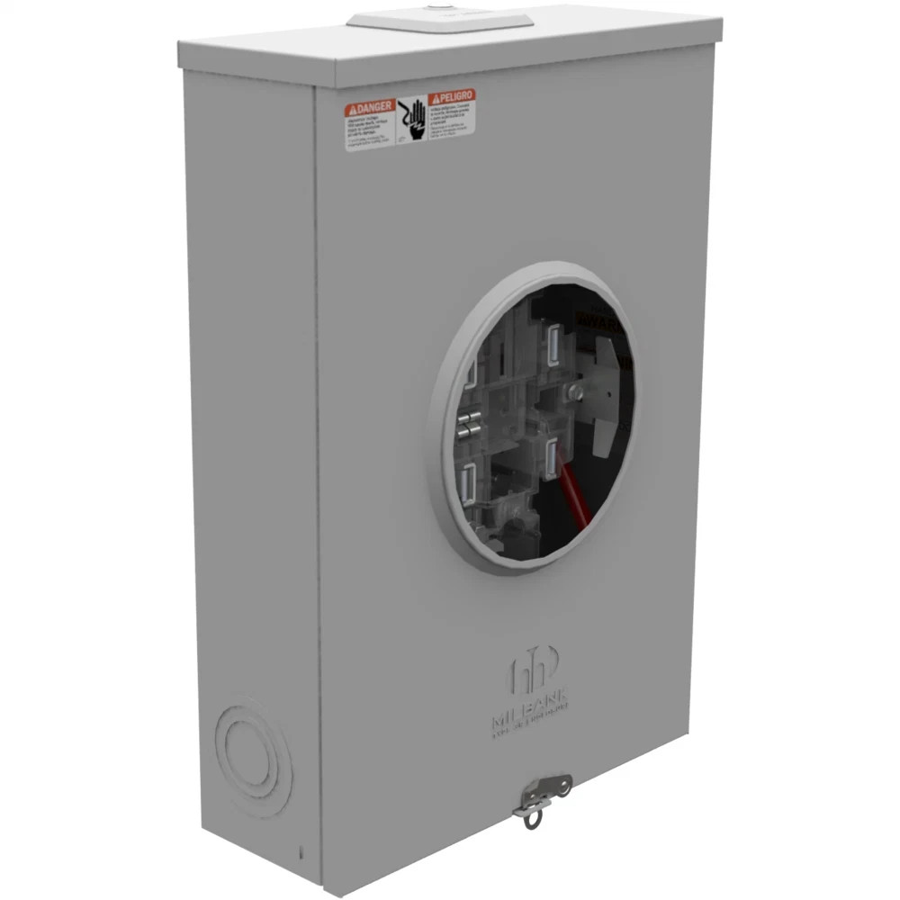 😏 NEW MILBANK 200 AMP METER SOCKET 600 VAC 1∅ 5 JAW U3042-XL-QG-BLG-LIS