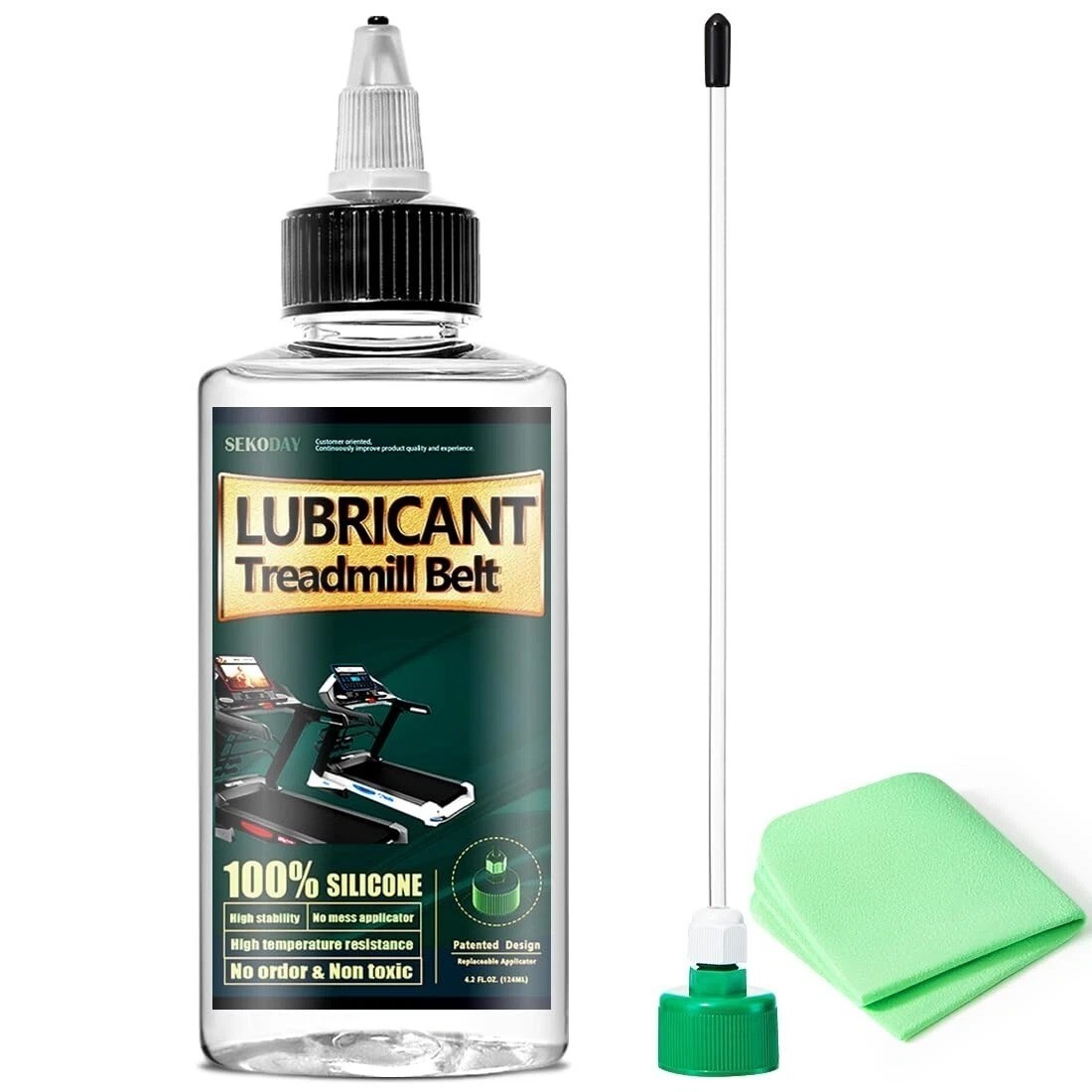 Silicone Treadmill Belt Lubricant 4.2ozHigh Temp Resistant w/ Applicator Tubes