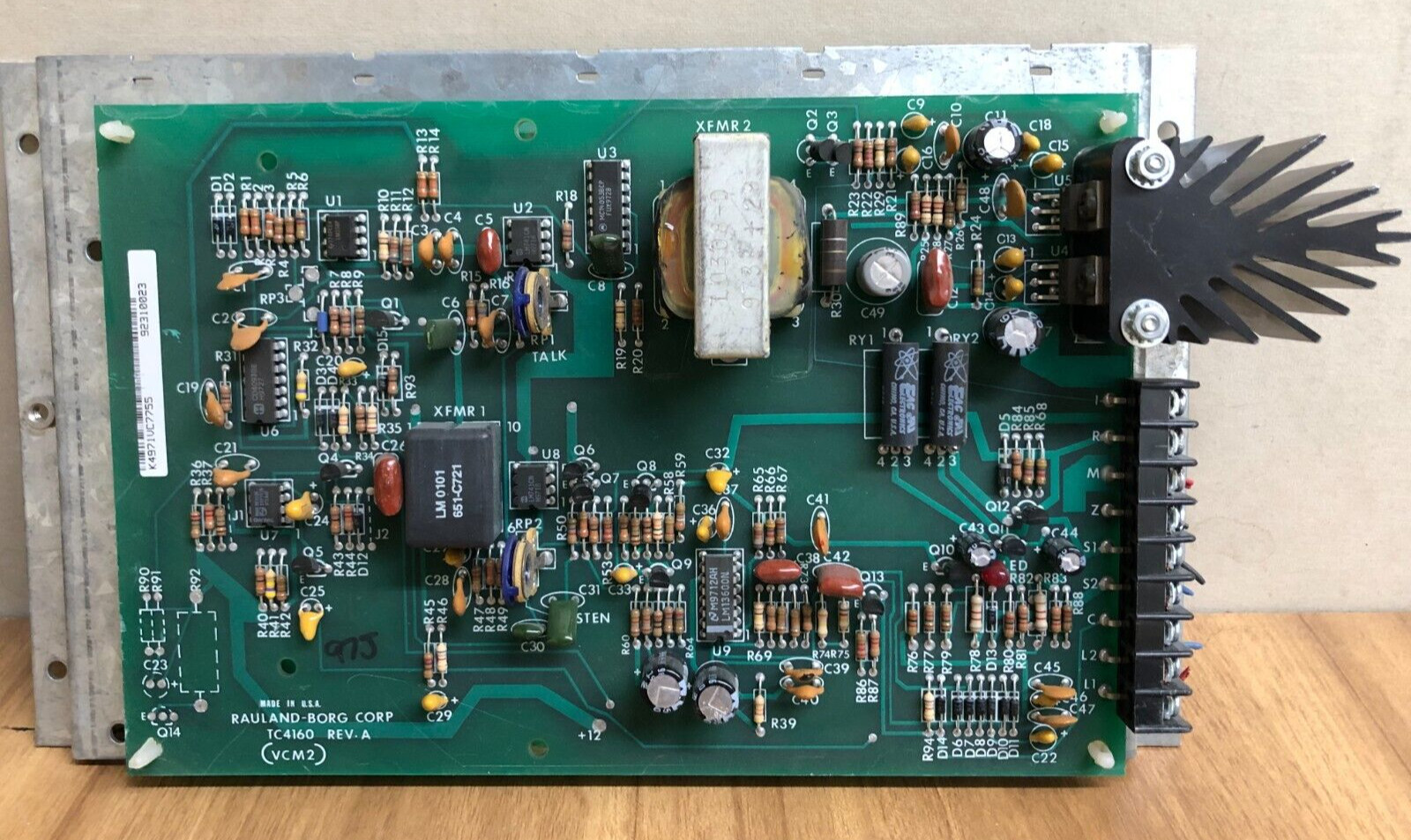 Rauland Borg TC4160 Rev. A VCM2 Circuit Board Control Module Intercom System