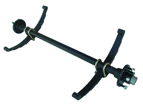 2000# Trailer Axle 68" Hub Face 5 Lug Hub 25.25" Springs UBolt Kit Boat Trailer