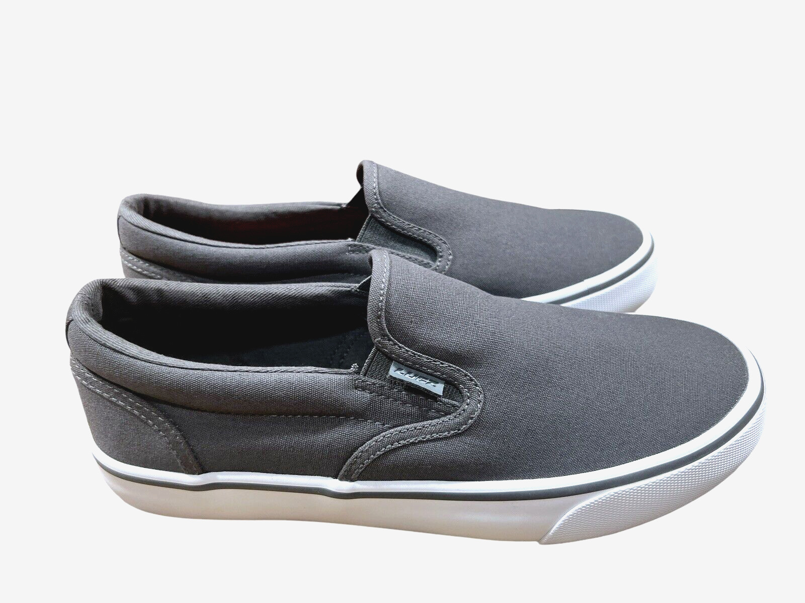 Lugz Men's Sammy Canvas Slip-On Sneakers Size 7.5 Grey Comfy Casual Shoes-NEW