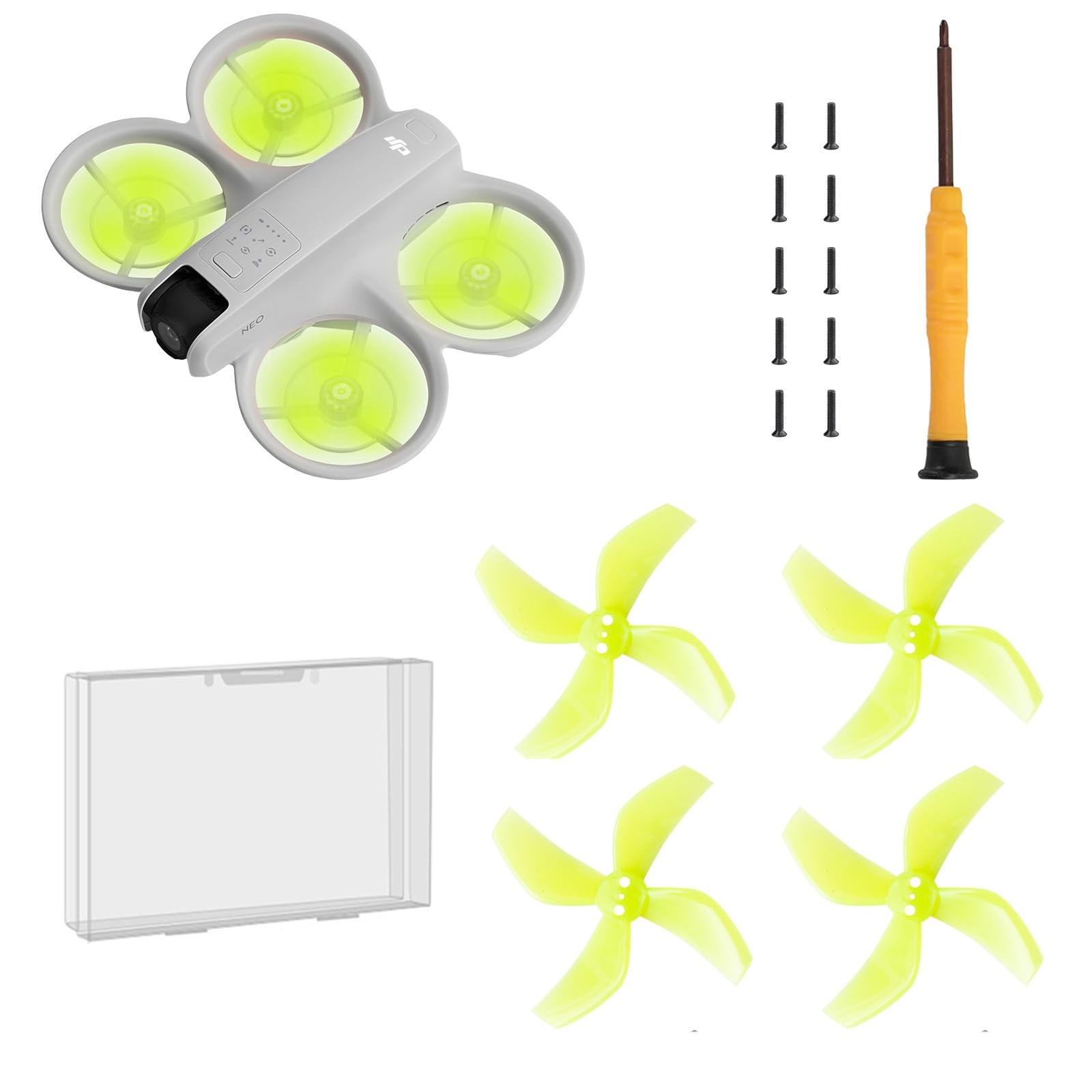 TEHAOUU Drone Colorful Propellers for 6 inches x 6 x 5 inches, Green
