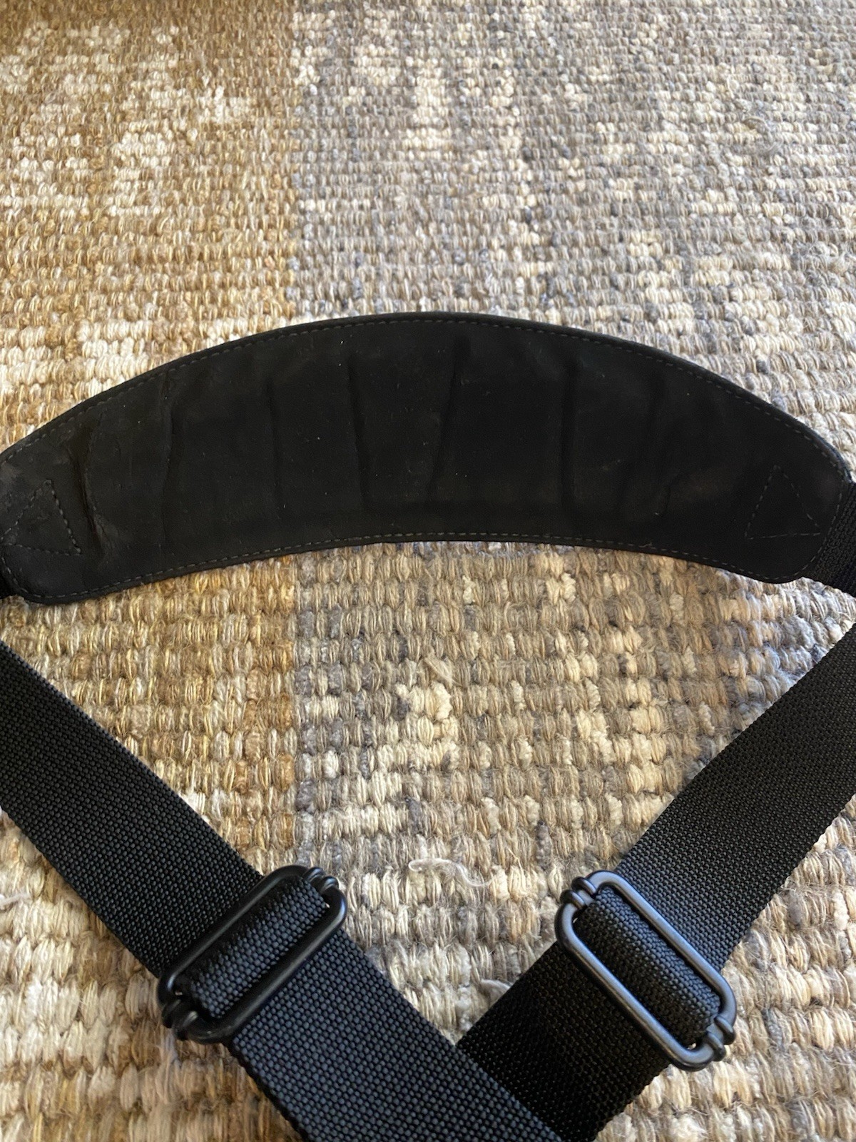 Tumi Replacement Adjustable Padded Shoulder Strap Black Leather No Slip