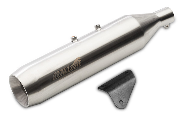 Glide Exhaust (Silver) (Chrome) Fit for Royal Enfield HIMALAYAN 411 (BS6)
