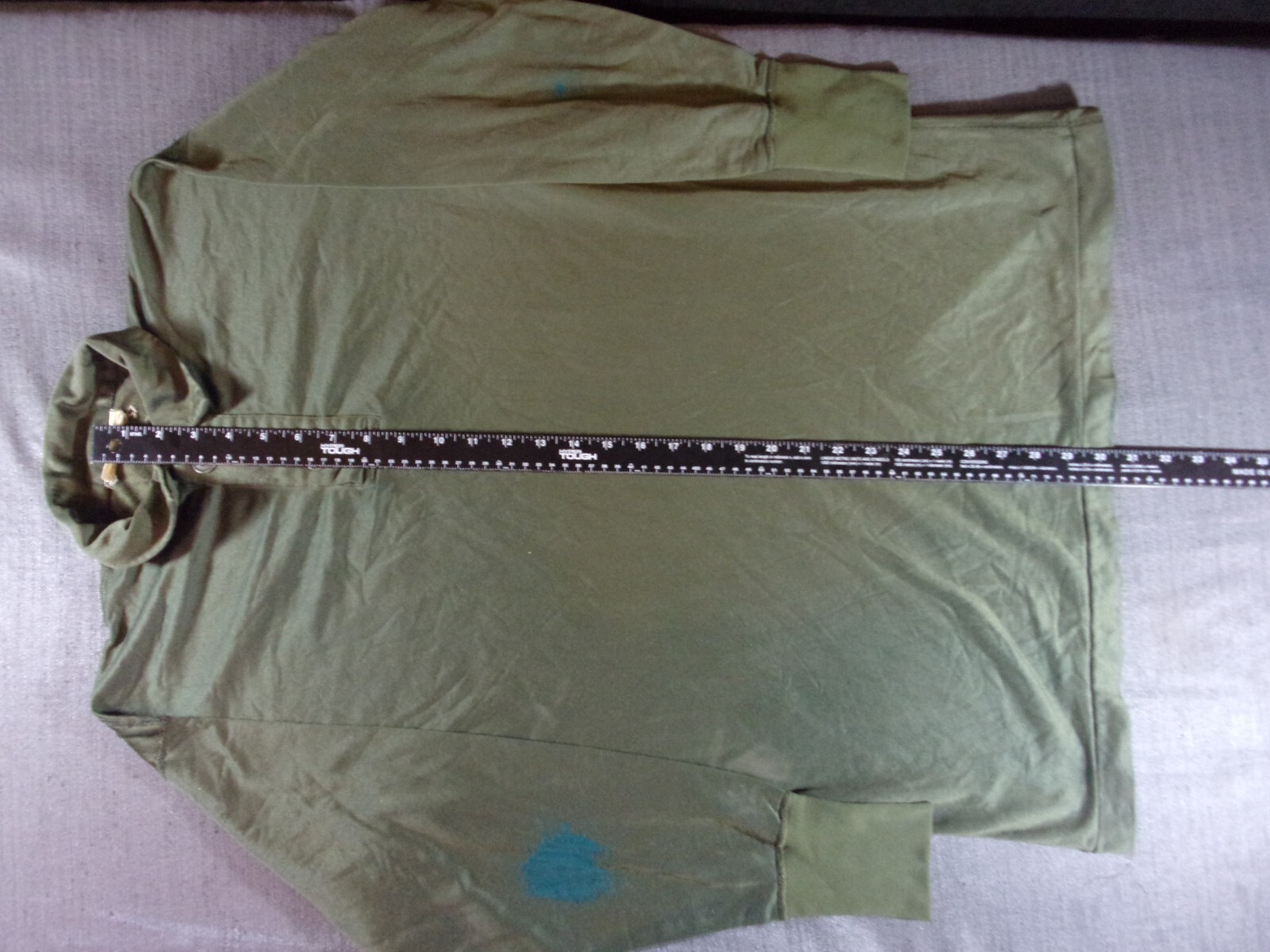USAF ARMY SHIRT GREEN SLEEPING HEAT RETENTIVE MOISTURE RESISTANT MEDIUM DEFECTS