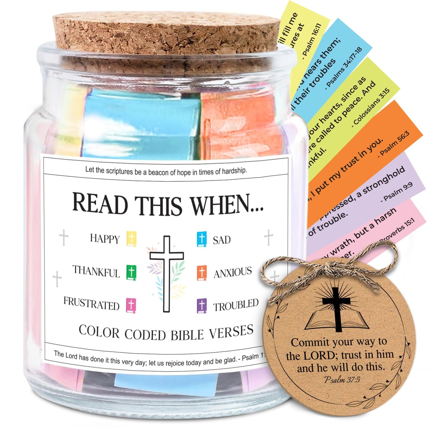 Mothers Day Gift for Women 5 Ounces Bible Jar of Verses Glass Jar Prayer Gift