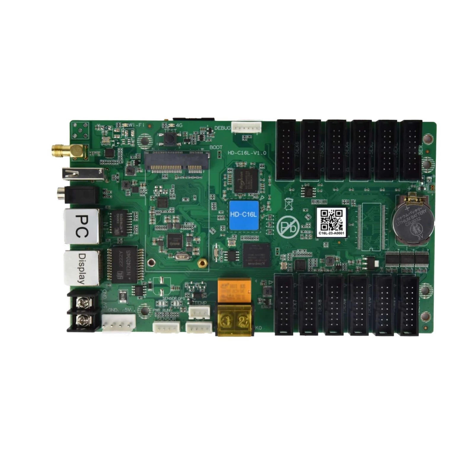 Huidu HD-C16L LED Display Module Control Card (1024x512, 12xHUB75E) with Wi-Fi