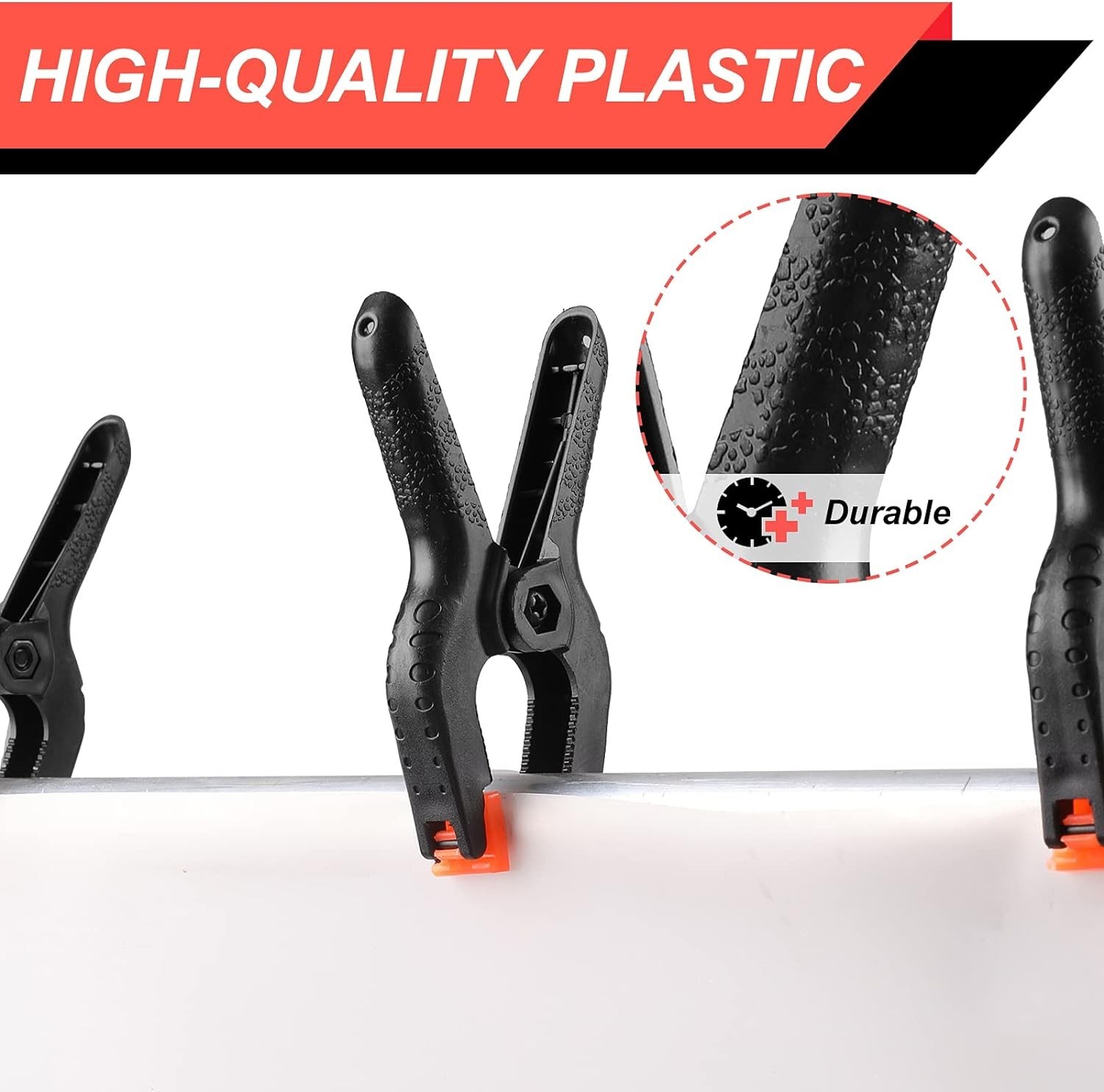 3.5 inch Plastic Spring Clamps, 12 Pack - Ideal for Crafts & DIY Projects