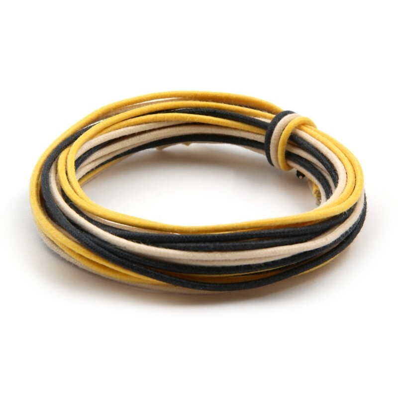 The Art of Tone Gavitt 22 AWG Cloth Guitar Wire - Push Back, Blk/Wht/Ylw, 6'/ea.