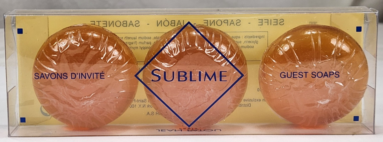 Sublime by Jean Patou 3 Perfumed Guest Soap 3 x .88 oz  Women  New In Box