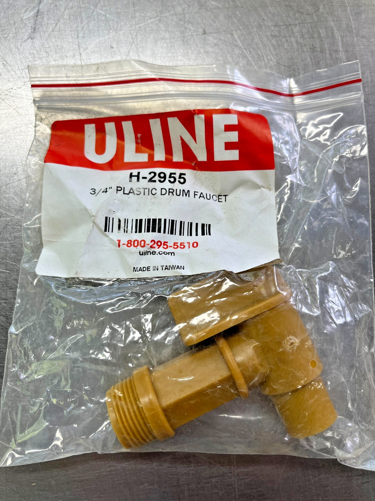 H-2955  Genuine  ULINE   3/4" Plastic .75" Drum FAUCET  H2955