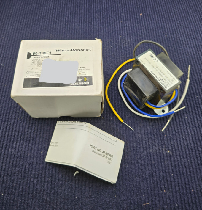 Emerson White Rodgers 90-T40F1: Transformer Class 2 Foot Mount Energy Limiting