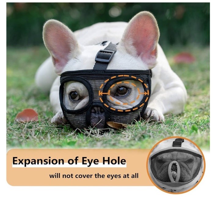 Dog Short Snout Licking (S/Black) New Open Package