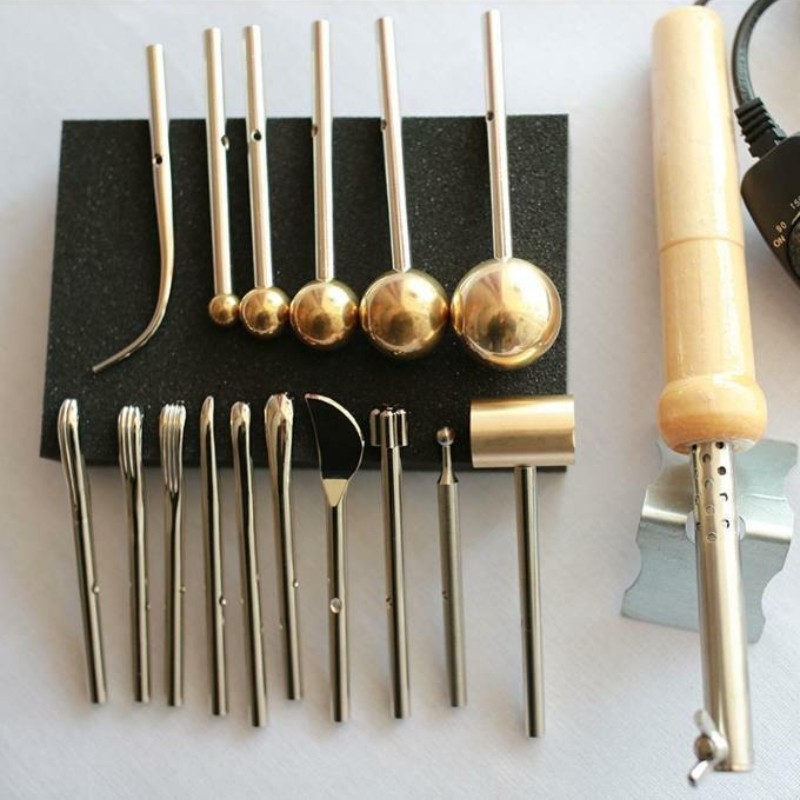 16-Head Cloth Fabric Flower Making Set Soldering Ironing Machine Temp Adjustable