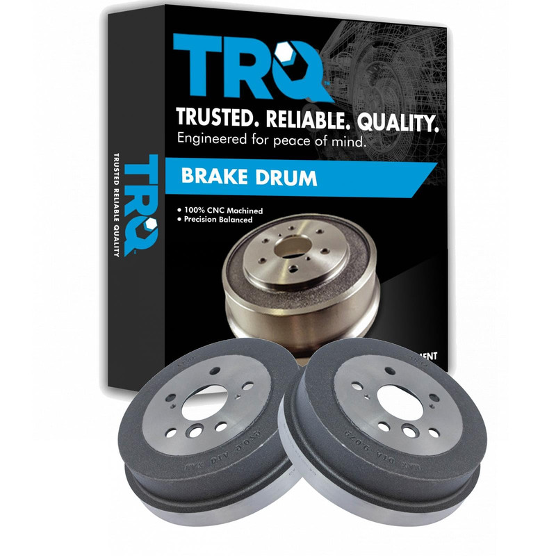 Trq Rear Brake Drum Set Compatible 1992-2000 Toyota Camry 1999-2001 Solara