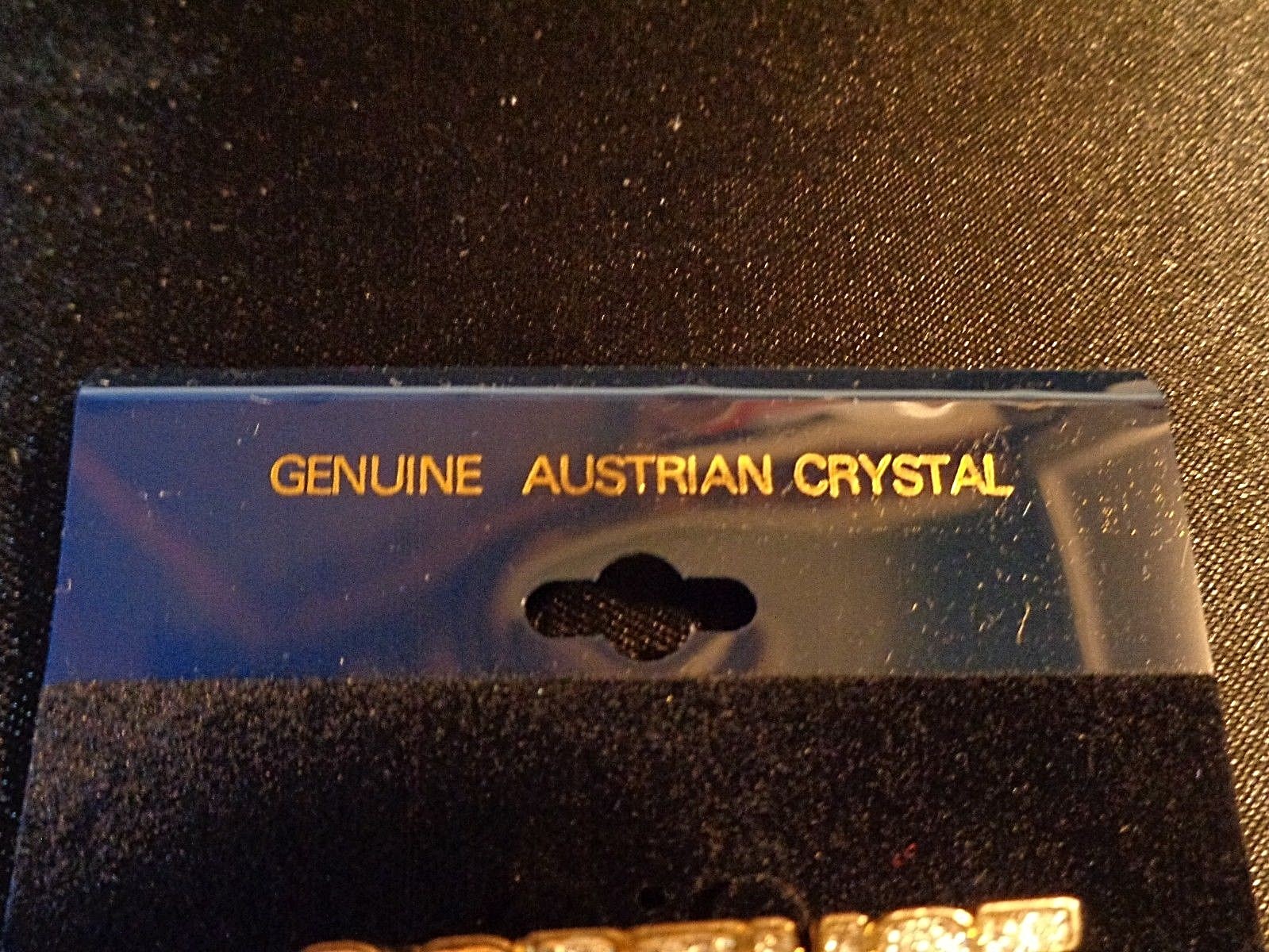 "SCIENCE" PIN * GENUINE AUSTRIAN CRYSTALS * HANDCRAFTED * GOLD TONE * 1.5" LONG