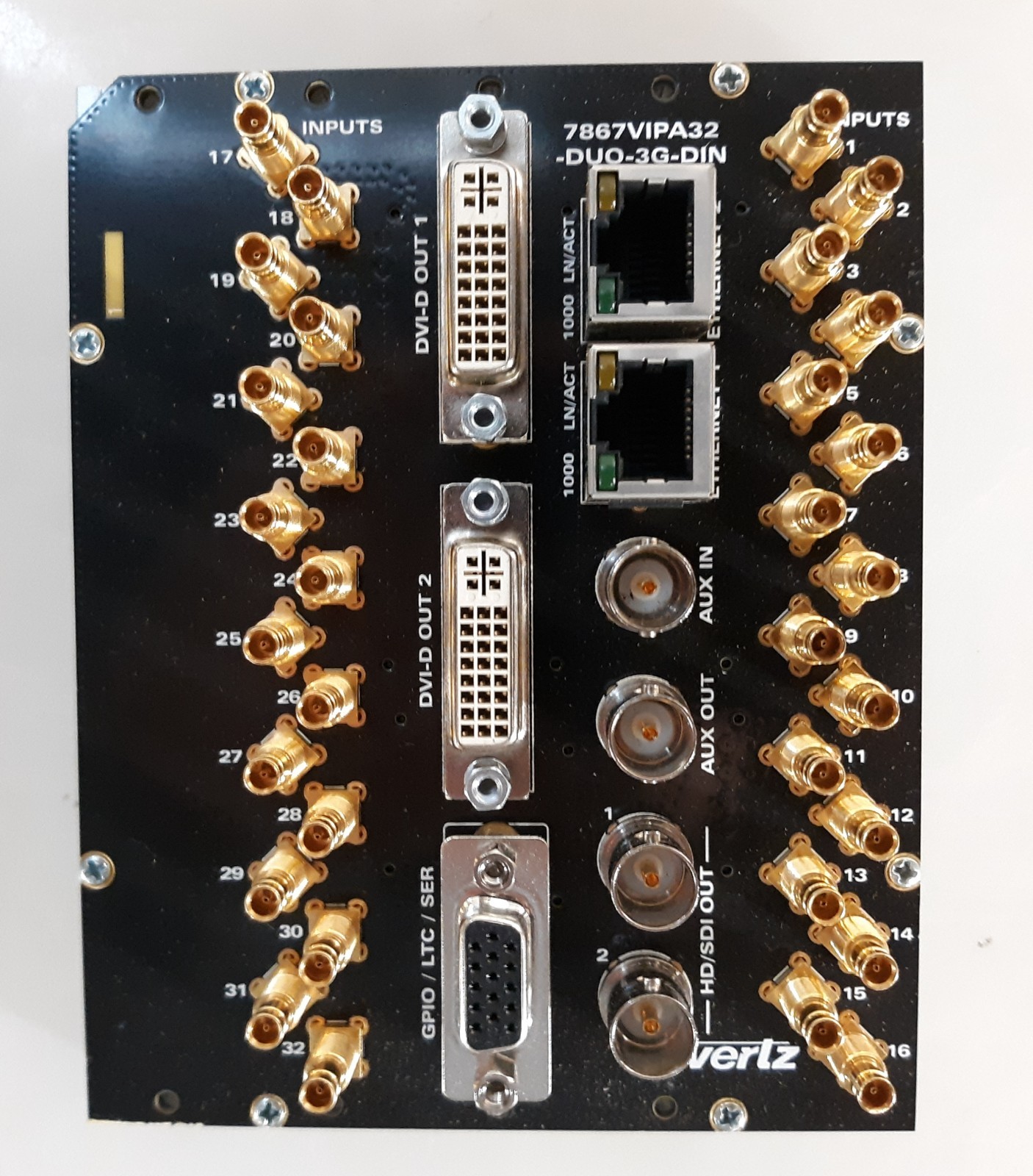 Evertz 7867VIPA32-DUO-3G-DIN 3G/HD/SD Multi Display Processor Backplane