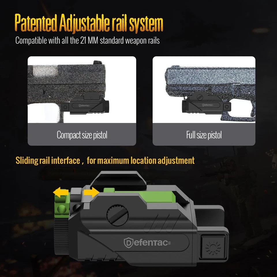 Pistol Light with Strobe Function for Guns, 600 Lumens Tactical Flashlight for H