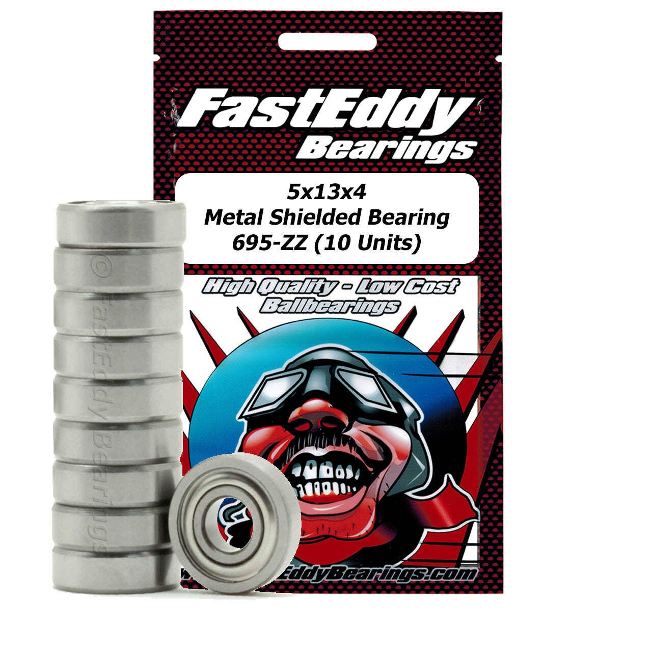 5x13x4 Metal Shielded Bearing 695-ZZ 10 Units